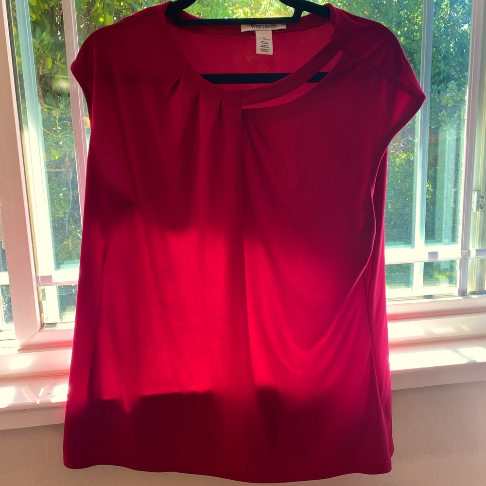 Red white house black market shirt
